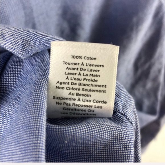 Talbots Jewel Embellished Blue Shirt Petite 6 - Picture 7 of 7